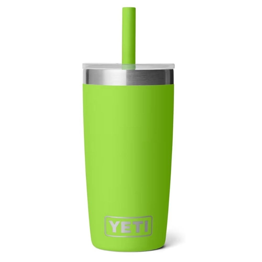 YETI Lime Green Tumbler with Straw 10oz